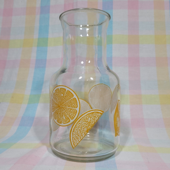 Vintage lemonade glass juice beverage picnic pitcher carafe drink jug - Picture 4 of 6